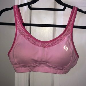 Pink moving comfort sports bra